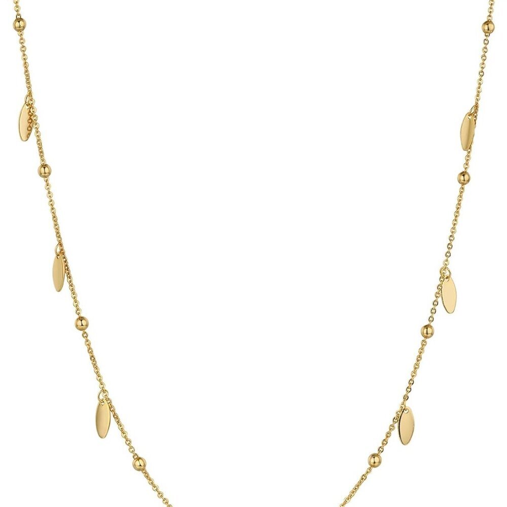 Dainty Layered Choker Necklace 18k gold Plated Y Pendant Commemorative coin Neck